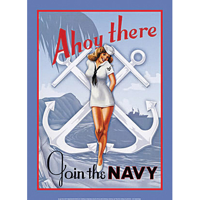 Navy: "Ahoy There" Metal Sign Main Image
