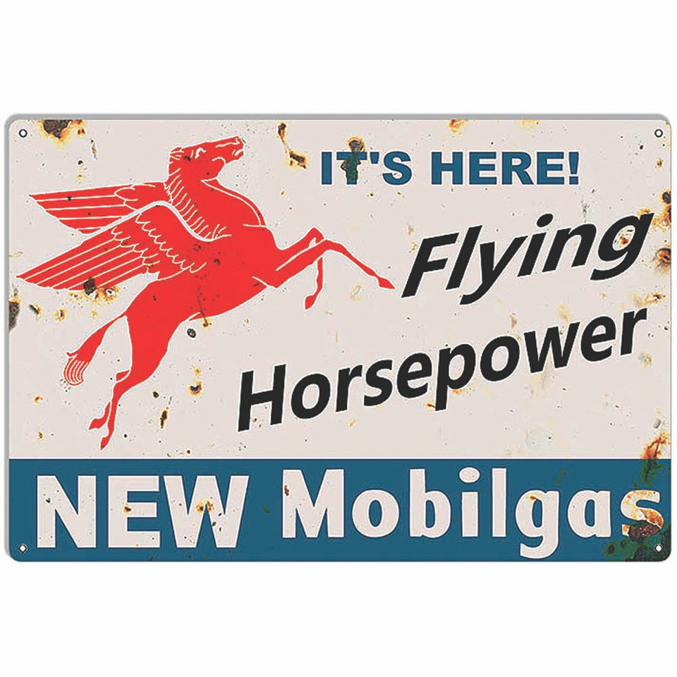 Flying Horsepower Mobilgas Vintage Metal Sign Main Image