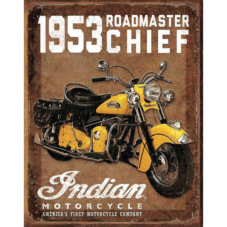 1953 Indian Roadmaster Metal Sign Main Image
