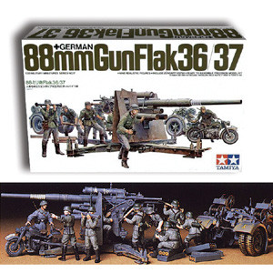 German 88mm Gun FlaK 36/37 1/35 Kit Main Image