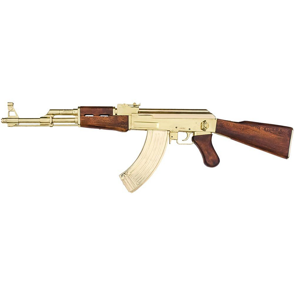 Russian AK-47 Assault Rifle Model - Gold Finish Main Image