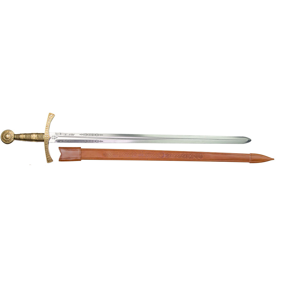 Denix 14th Century French Replica Sword with Embossed Leather Scabbard Main Image