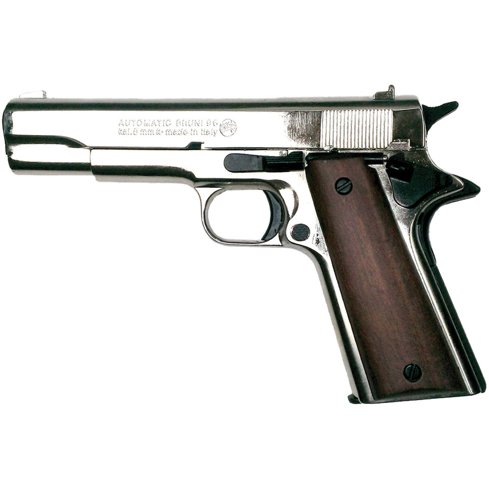 M1911 .45 Caliber Pistol Blank Gun- Polished Silver Main Image