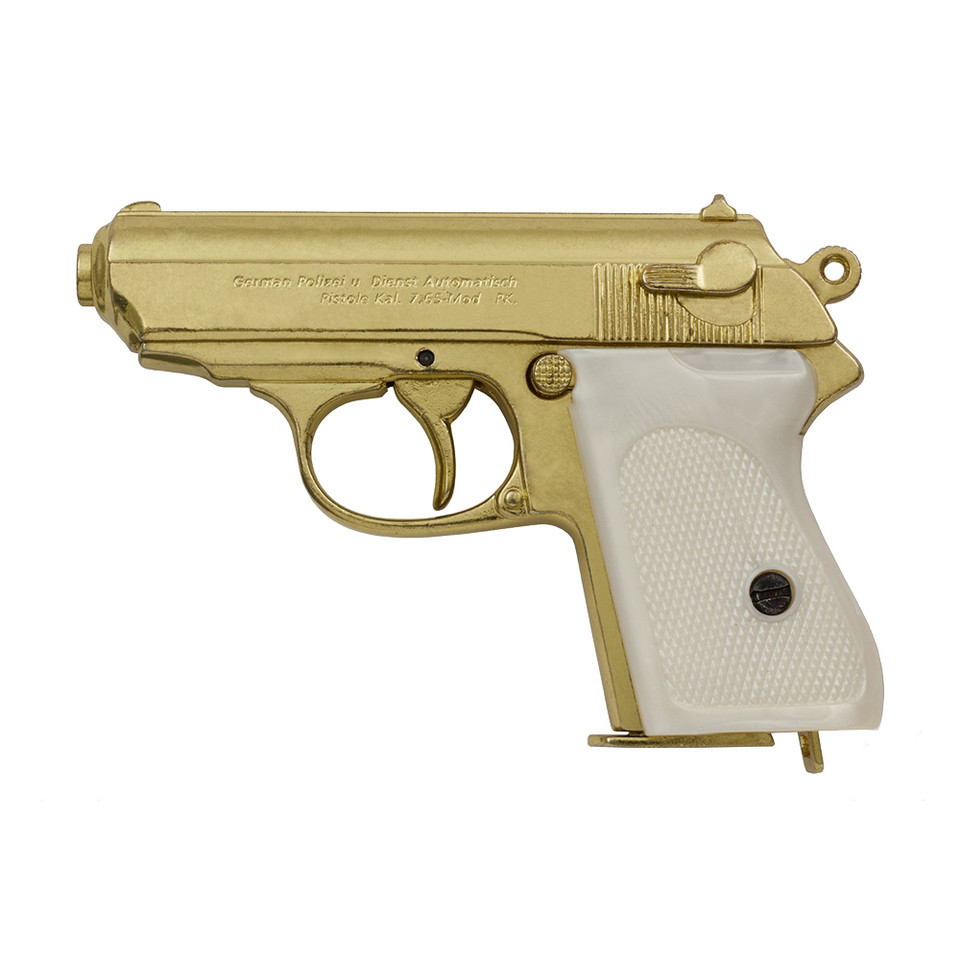 1931 Gold German Semi-automatic Pistol -Faux Pearl Grips Main Image