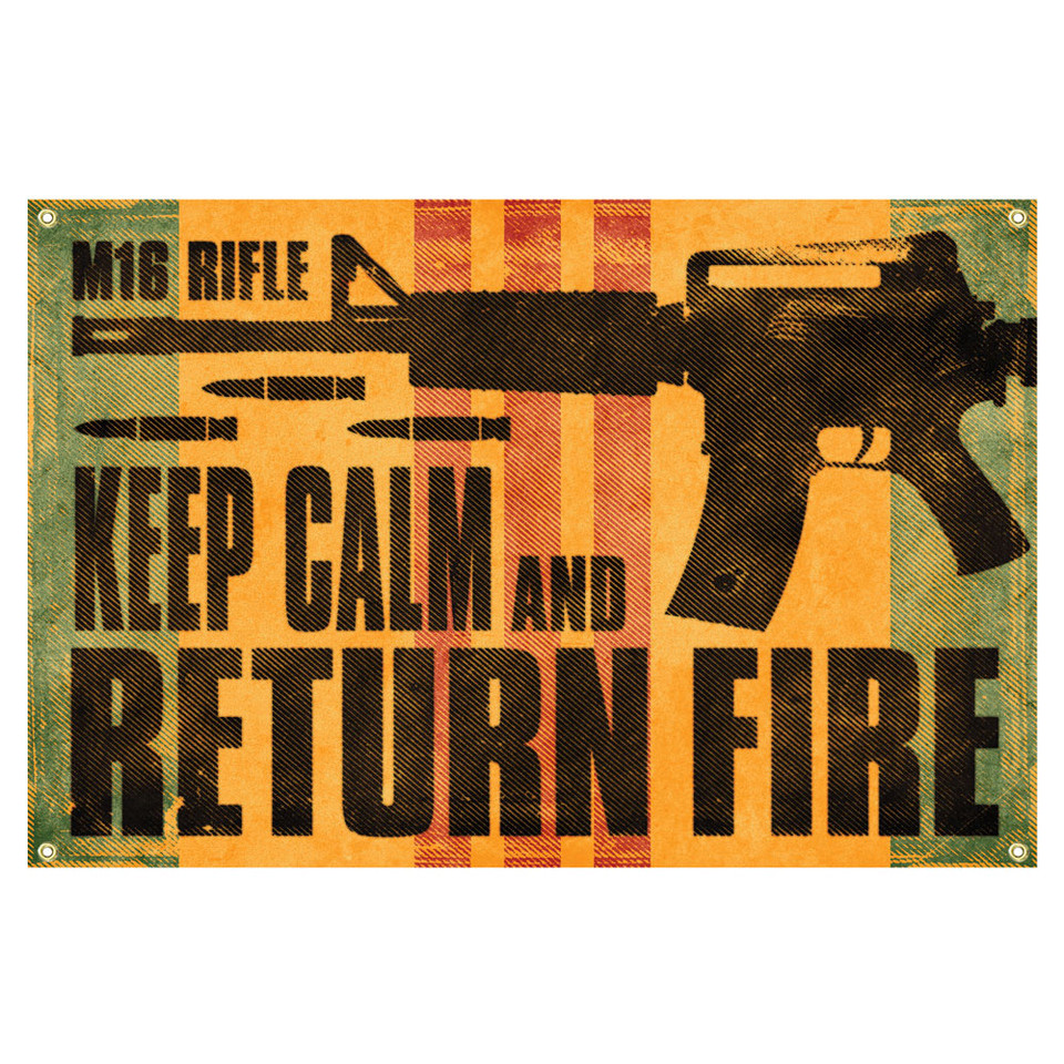 M16 Keep Calm Metal Sign Main Image