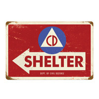 Civil Defense Metal Sign Main Image