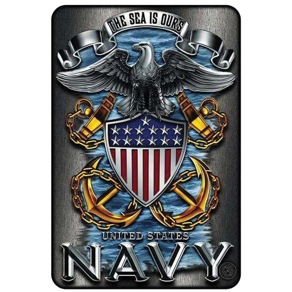 U.S. Navy Shield with Flag Metal  Sign Main Image