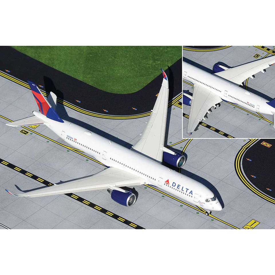 A350-900 1/400 Die Cast Model - Delta Air Lines, N502DN Flaps Down Main Image