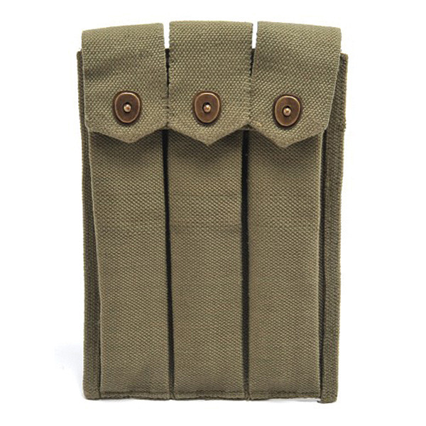 U.S. WWII Thompson 3-Cell 30-Round Magazine Pouch Dark Olive Drab Main Image