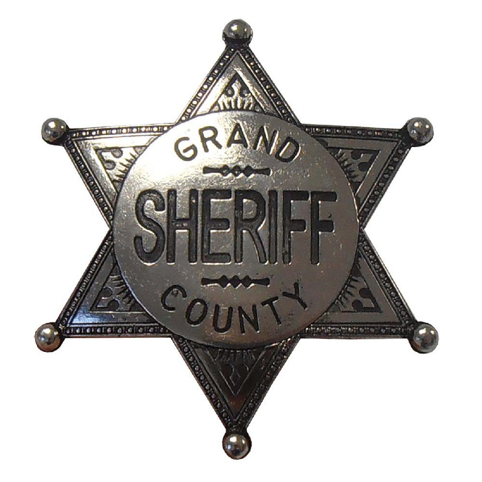 Grand Co. Sheriff Badge Silver Finish Main Image