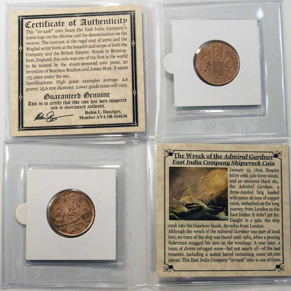 10 Cash Coin of East India Company Main Image