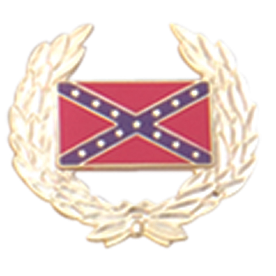 Pin - Confederate Flag Silver and Brass Tone Main Image
