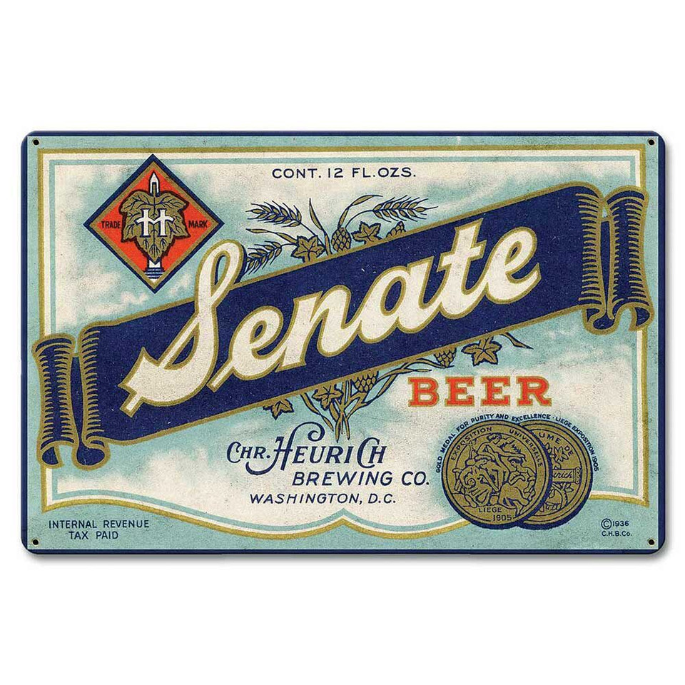 Senate Beer 18 x 12 Metal Sign Main Image