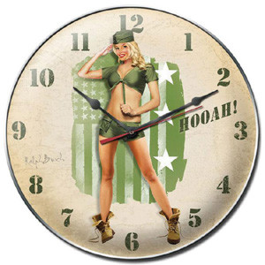 Hooah Army Clock Main Image