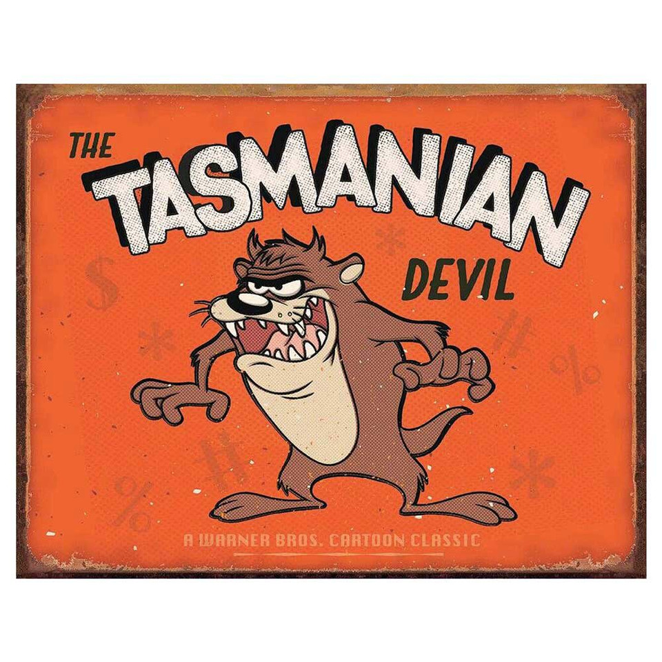 Tasmanian Devil 16 x 12.5 Metal Sign Main Image