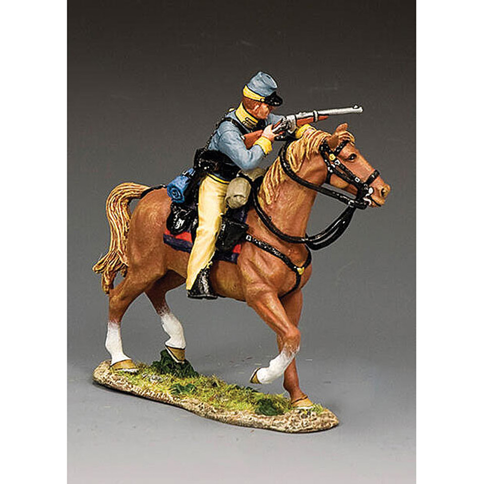 Confederate Cavalry Trooper Aiming Carbine 1/30 Figure Main Image