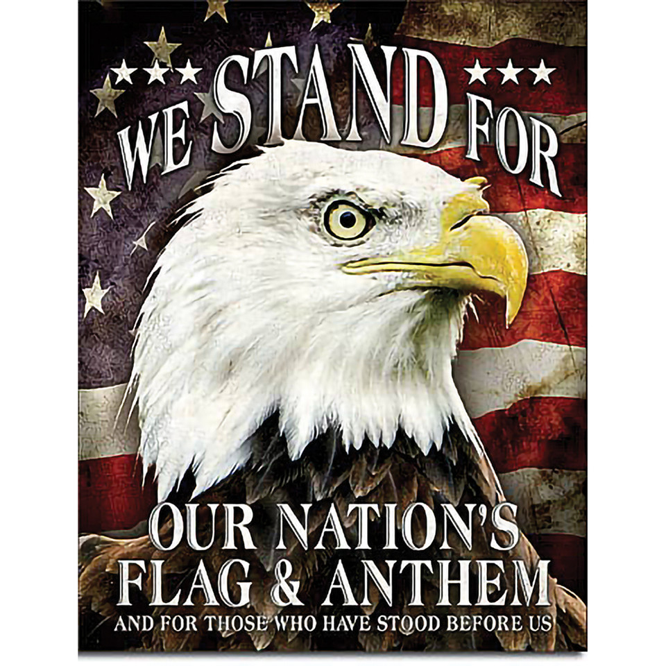 We Stand For Our Flag Metal Sign Main Image