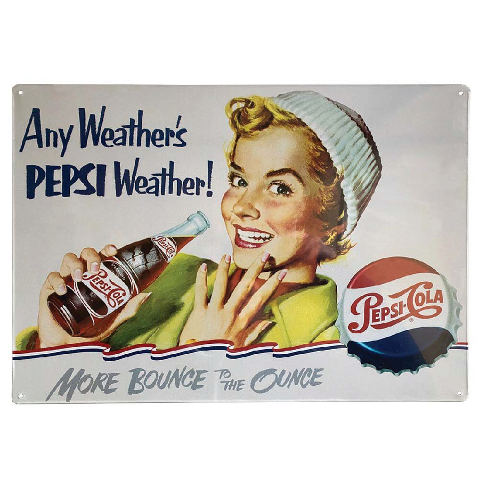 Any Weather Pepsi Metal Sign Main Image