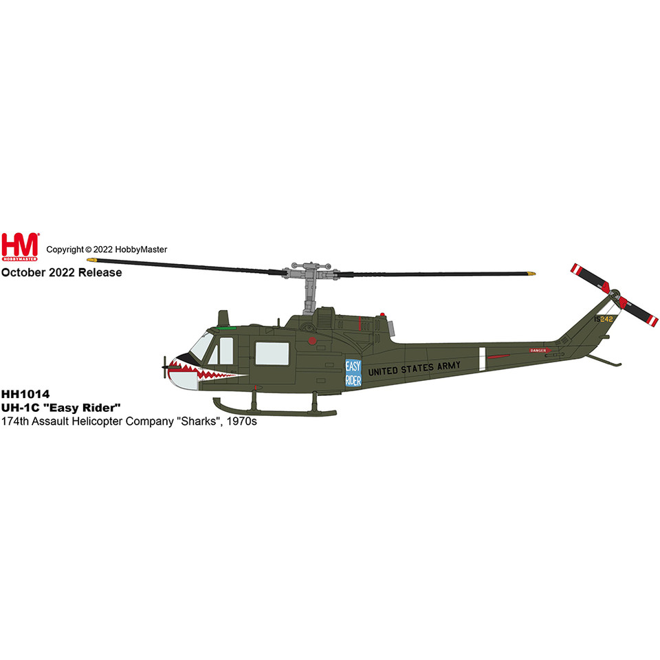 UH-1C "Easy Rider" 1/72 Die Cast Model - HH1014 174th Assault Helicopter Company "Sharks", 1970s Main Image