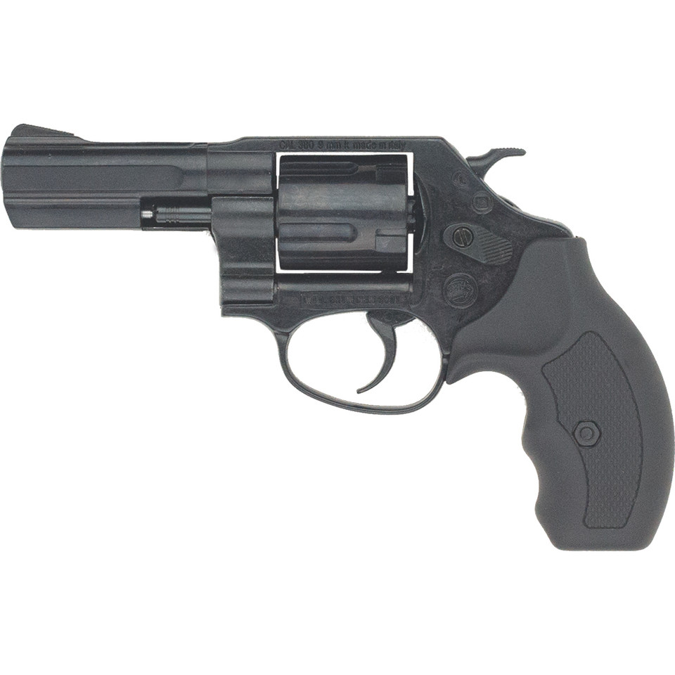 Blank .38 Special 3" Barrel Bruni Replica Revolver - Black 460 Main Image