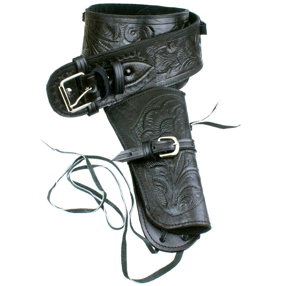 Black Tooled Holster Western Style Right Hand Size - L Main Image