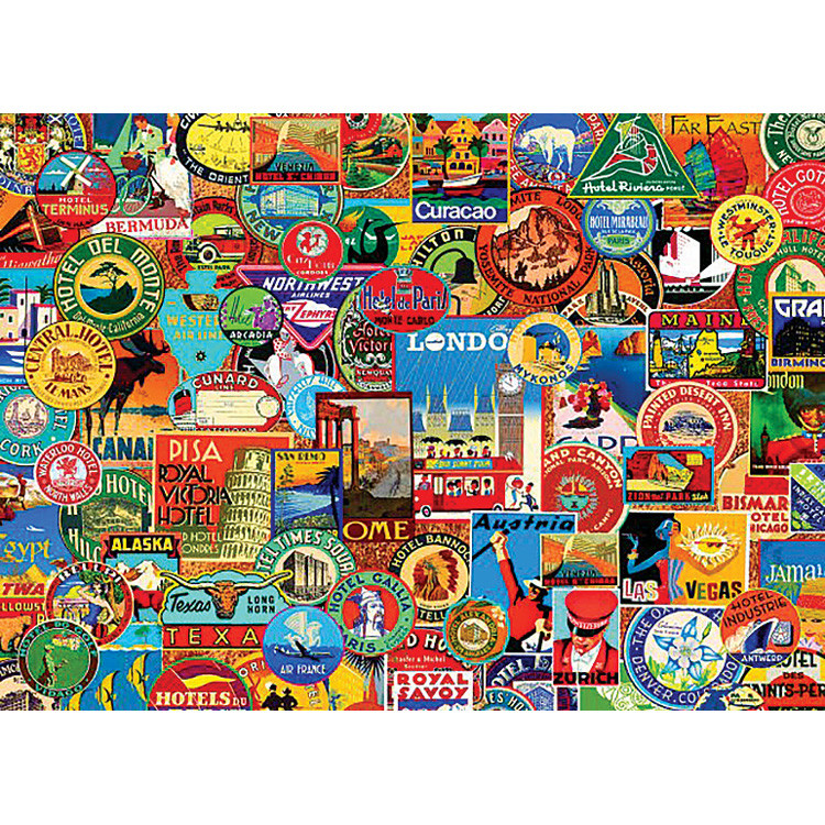 World of Travel 1000 Piece Jigsaw Puzzle Main Image