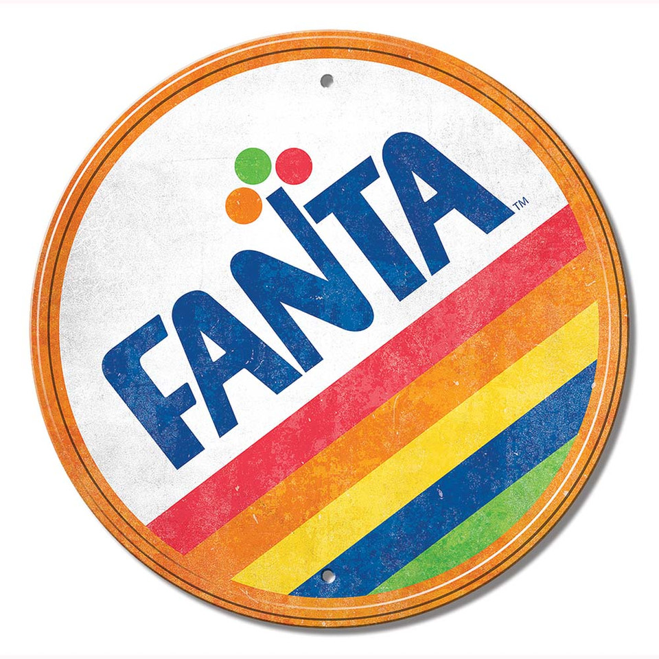 Fanta Round Metal Sign Main Image