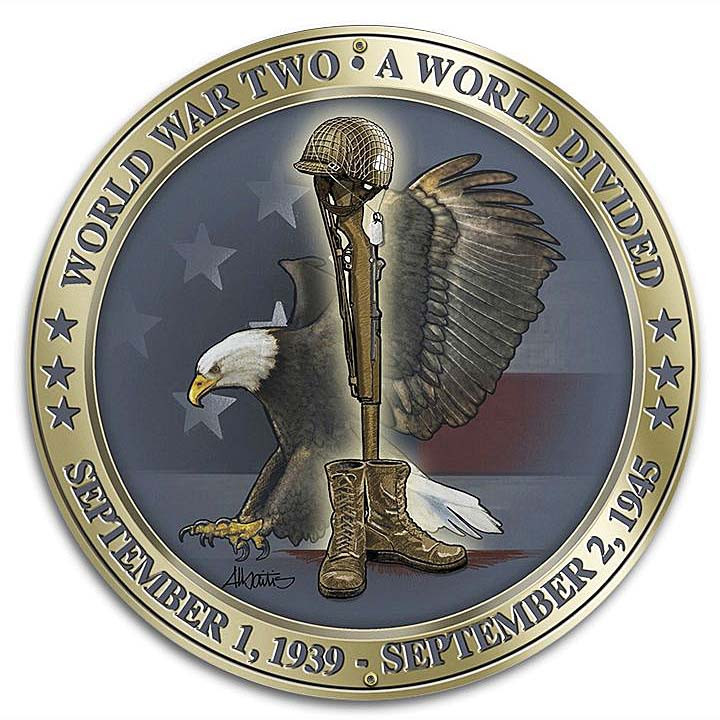 WWII Round Metal Sign Main Image