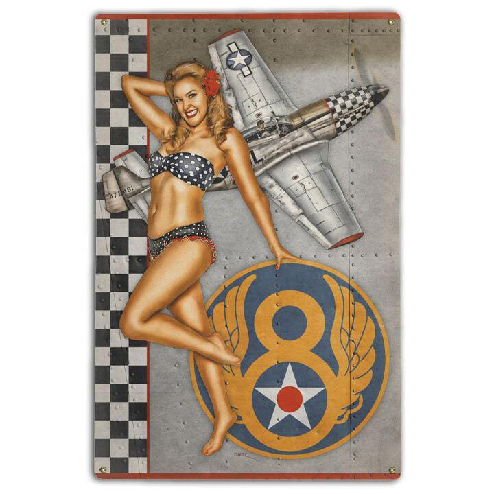 Checkered Nose Beauty Metal Sign  (LS5155-BD) Main Image