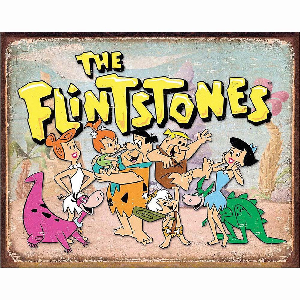 Flintstones Family Retro Metal Sign  (1853) Main Image