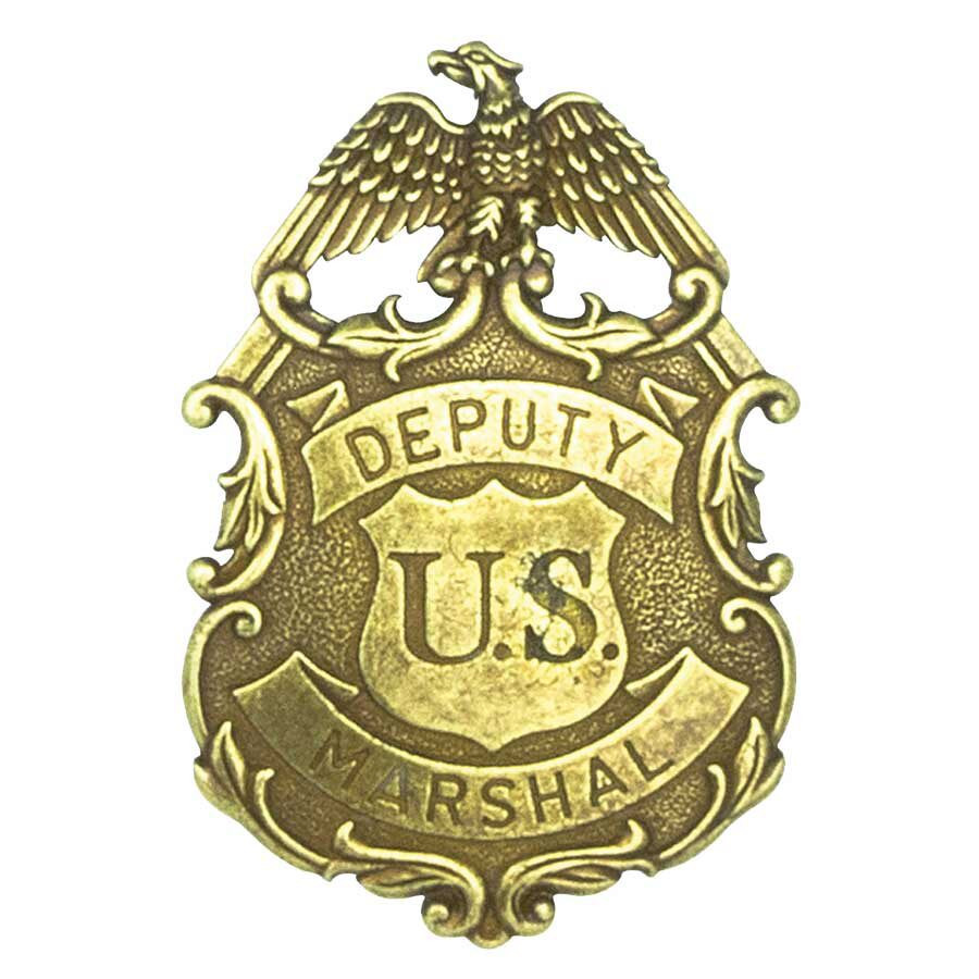 Deputy U.S. Marshal Badge Brass Finish Main Image