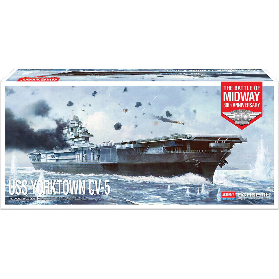 USS Yorktown CV-5 "Battle of Midway" 1/700 Kit Academy (14229) Main Image