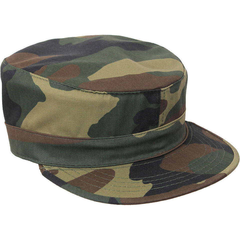 Woodland Camo Adjustable Fatigue Cap Main Image