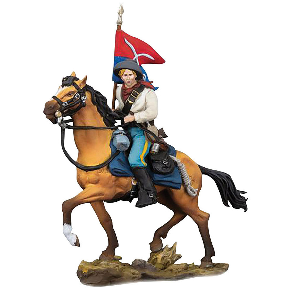 U.S. Cavalry Flagbearer on Horseback 1/32 Figure Main Image