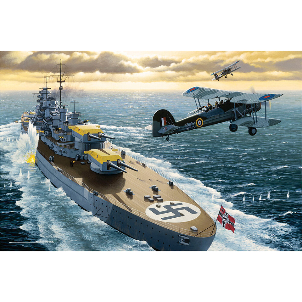 Sink the Bismarck - Stan Stokes Art Print Signature Edition Main Image