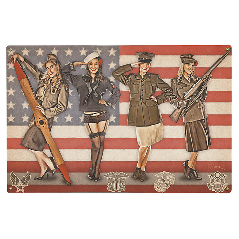 Armed Forces Salute Metal Sign  LS5473-BD Main Image