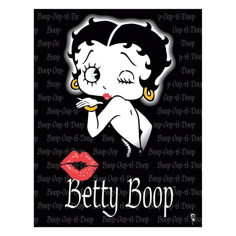 Betty Boop Kiss Metal Sign 906 Main Image