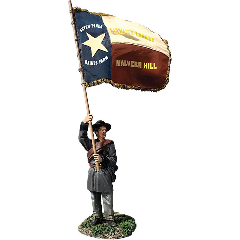 Confederate Flagbearer, 1st Texas Flag, Wigfall Pattern 1/30 William Britain (31388) Main Image