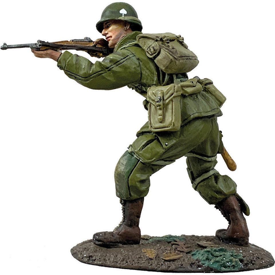 U.S. 101st Airborne Standing Firing Carbine 1/30 Figure-Wint William Britain (25125) Main Image