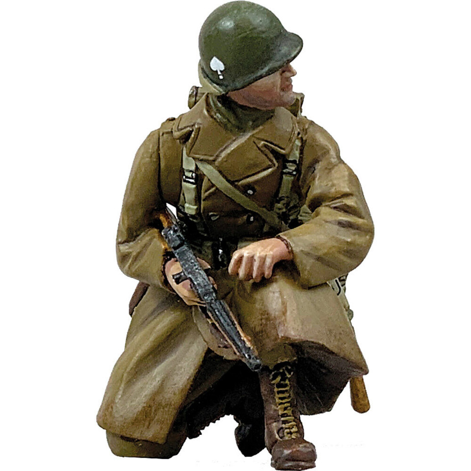 U.S. 101st Airborne Kneeling w/Thompson 1/30 Figure-Winter William Britain (25124) Main Image