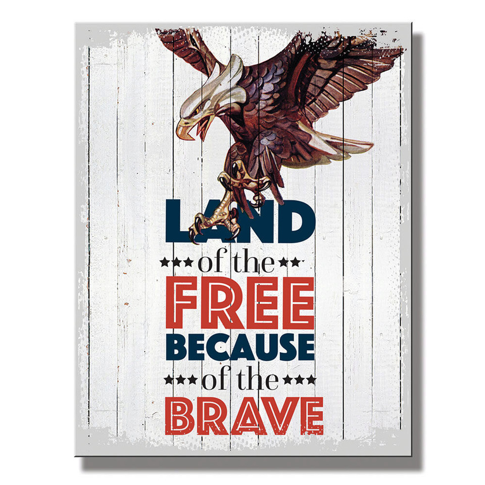 Land Of The Free Eagle Metal Sign  2802 Main Image