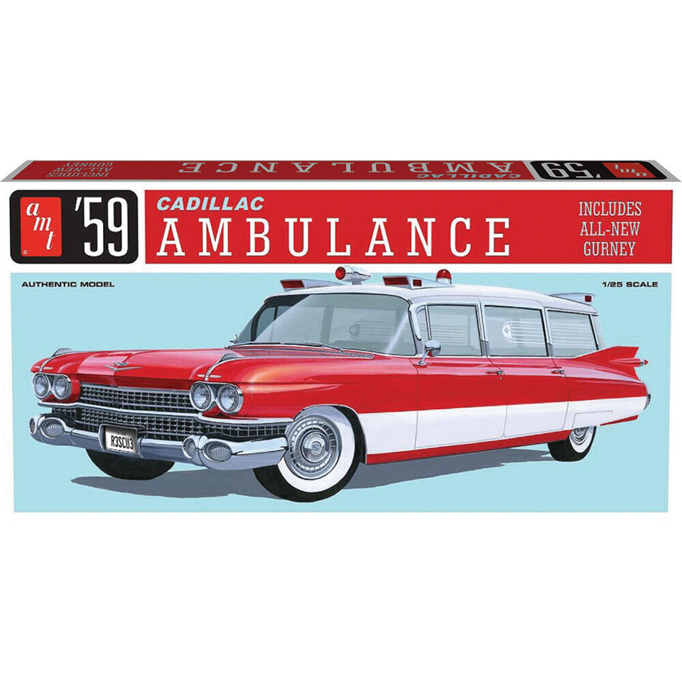 1959 Cadillac Ambulance w/Gurney 1/25 Kit Main Image