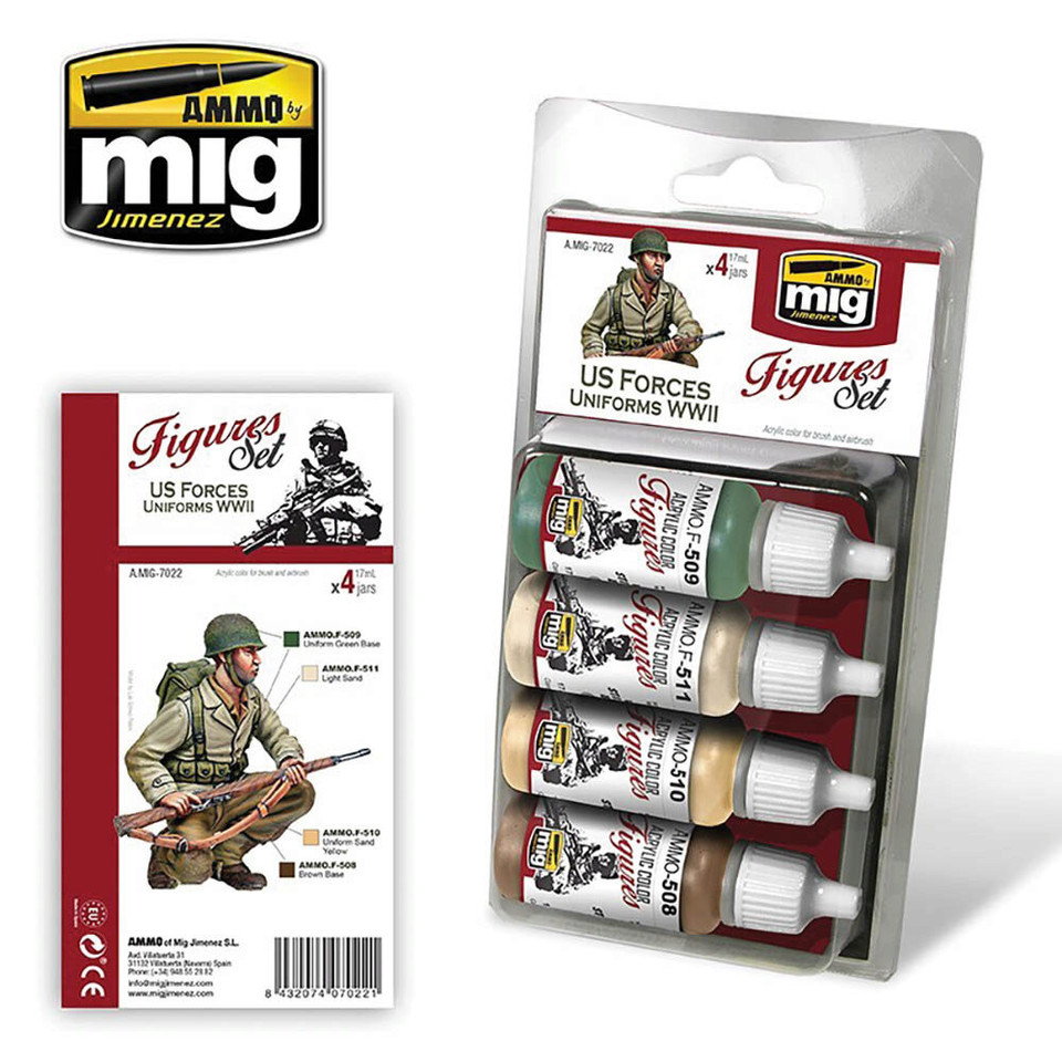 US Forces Uniforms WWII Paint Set Main Image