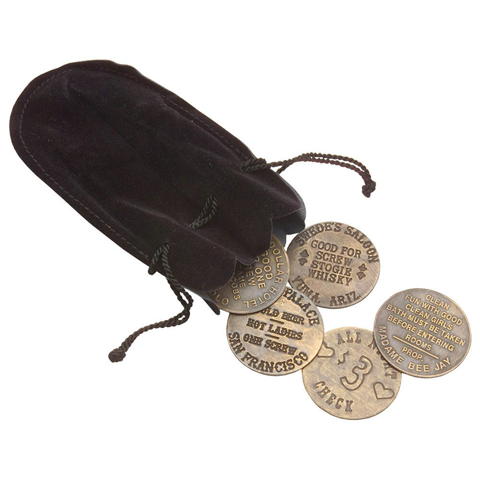 5-piece Old West Cat House Tokens Replica With Black Main Image