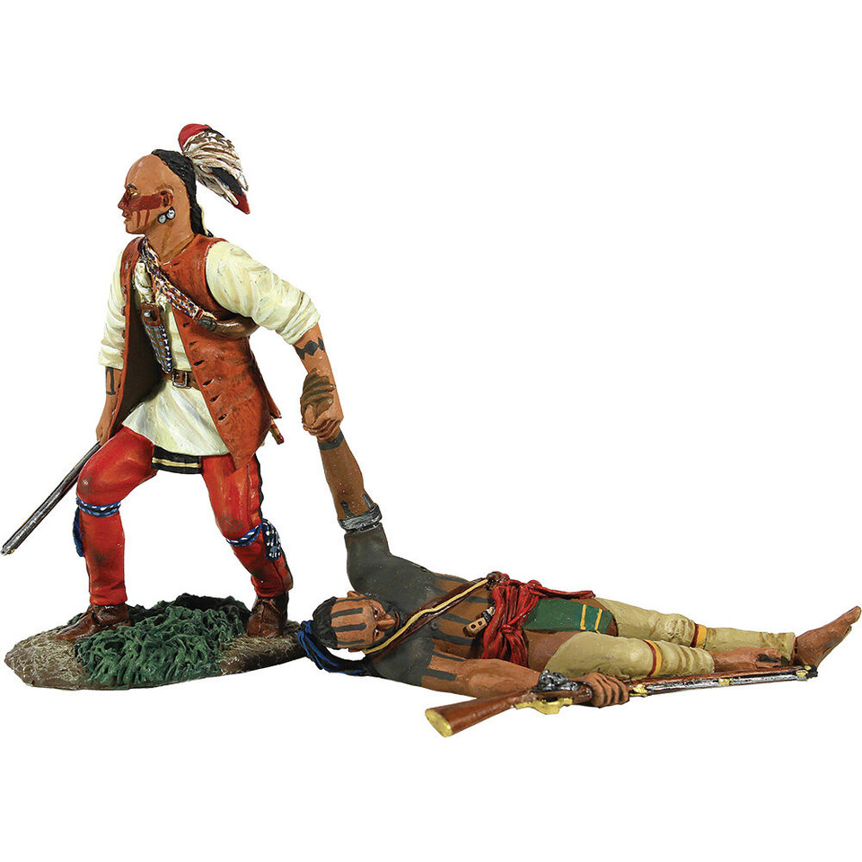 Woodland Indian Dragging Comrade 1/30 Figure Set   William Britain (16013) Main Image