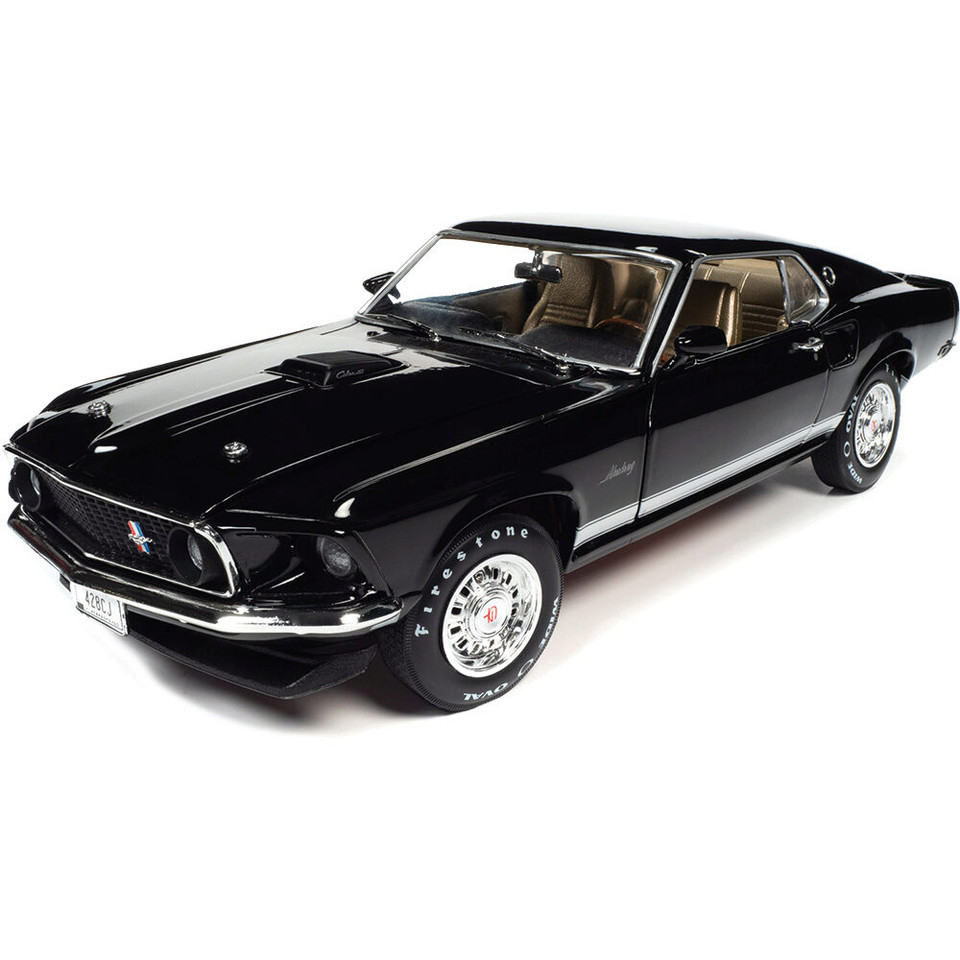 1969 MUSTANG GT 2+2 - RAVEN BLACK  1/18 DIE CAST MODEL Main Image