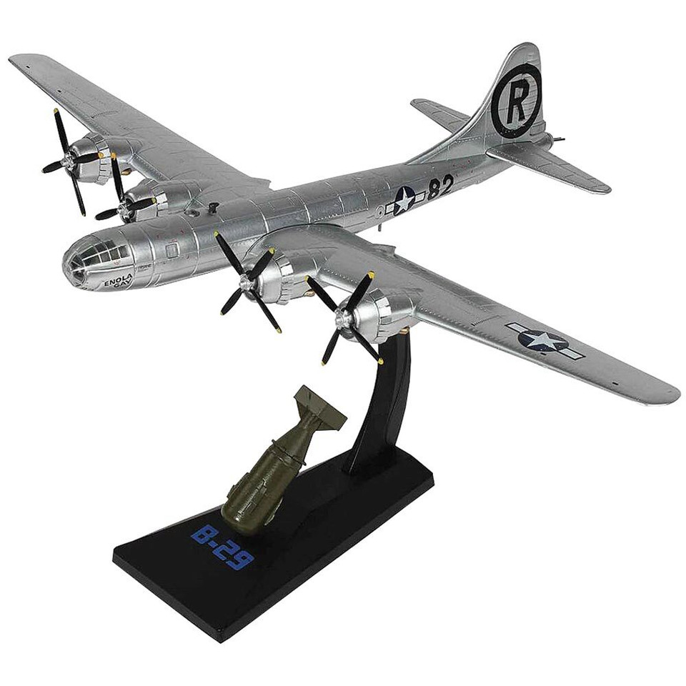 B-29 Superfortress 1/144 Die Cast Model -AF1-0112B Enola Gay with 1/60 Scale "Little Boy" Bomb Main Image