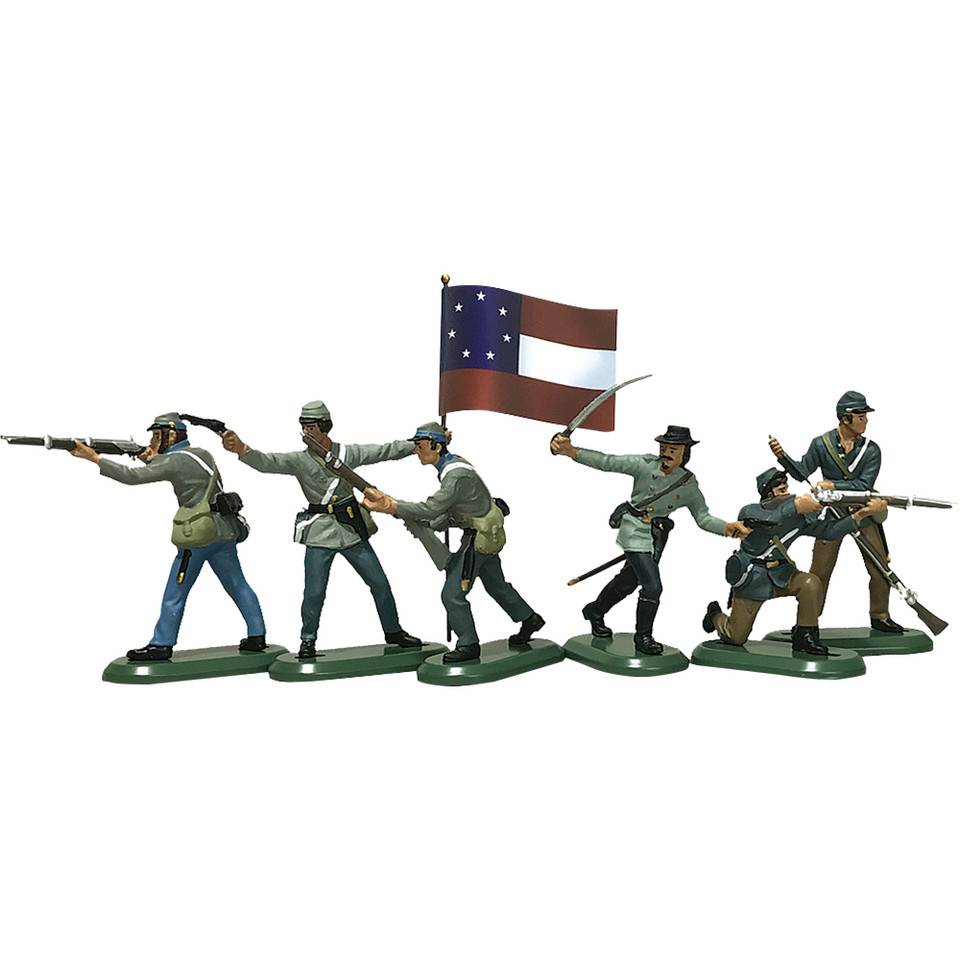 Confederate Infantry No. 1 1/32 Plastic Figure Set  WILLIAM BRITAIN (52000) Main Image