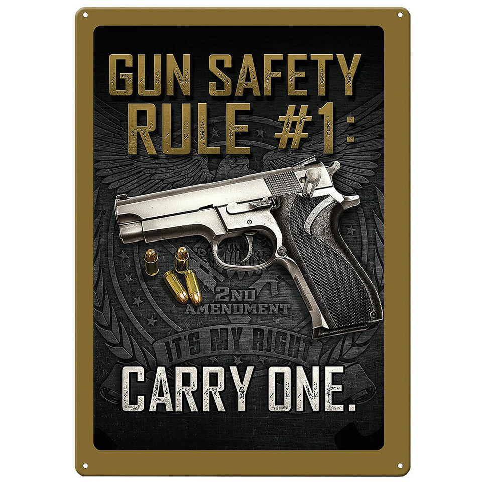 Gun Safety #1 Metal Sign  MT28 Main Image