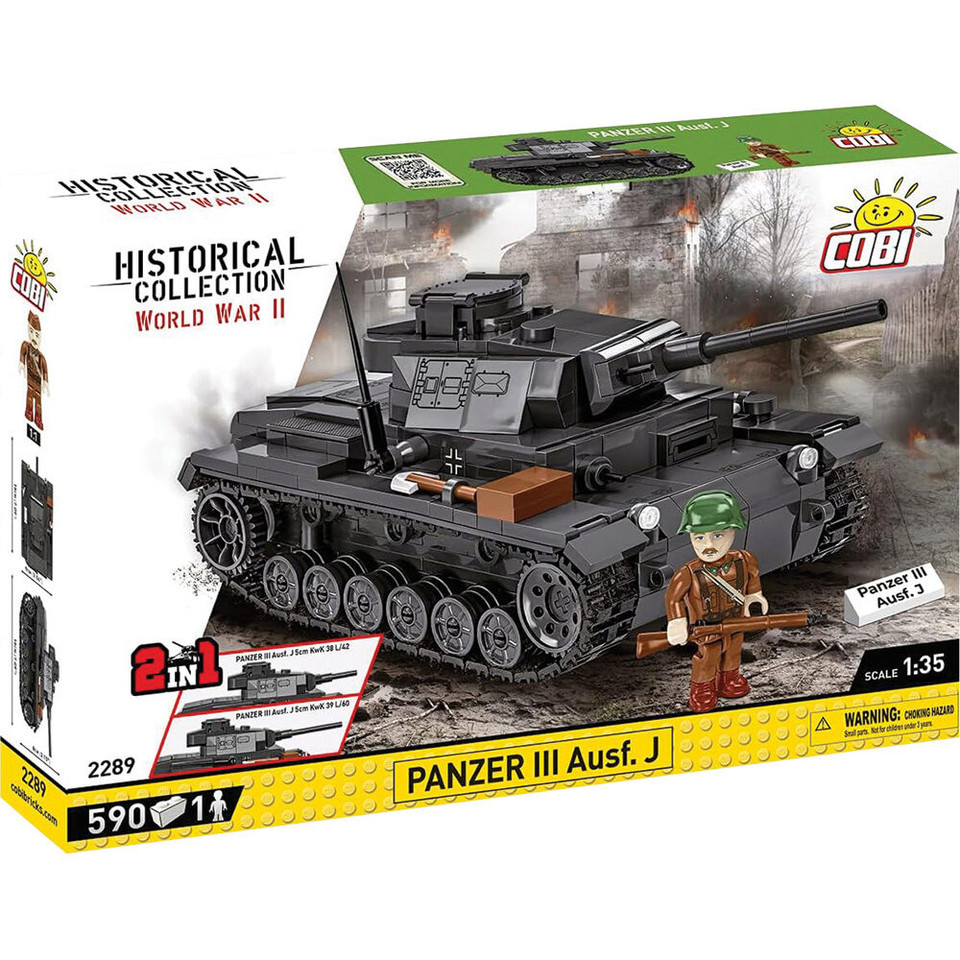 Panzer III Ausf.J 1/35 Building Block Model - 590 Pieces Cobi Block (2289) Main Image